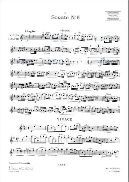 Sonate N 06 En Mi Mineur Vl Ou Fl-Piano